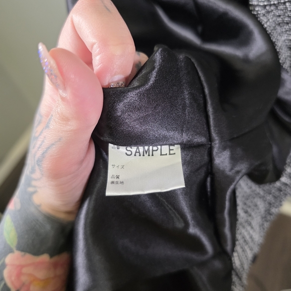 Pinky & Dianne Black Tweed Open Front Jacket Size 38 - Picture 10 of 10